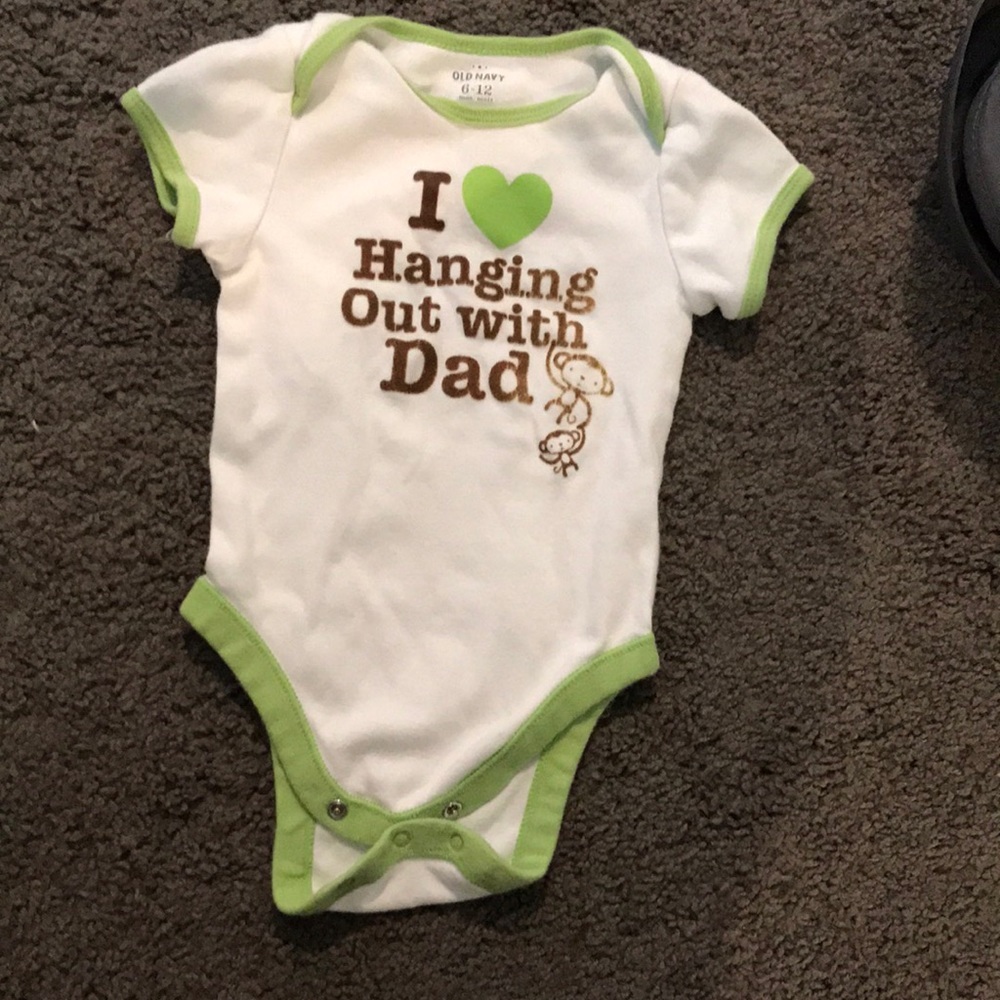 6-12m I love hanging with dad body suit